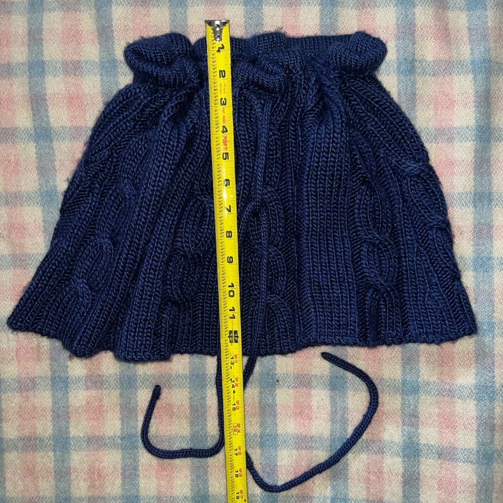 Blue Cable knit skirt - Picture 3 of 6